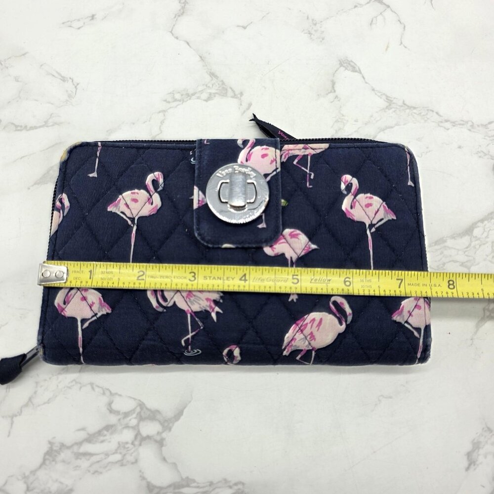 Vera Bradley Crossbody Bag Blue Flamingo Fiesta Quilted Purse and Wallet Hipster - Picture 11 of 16